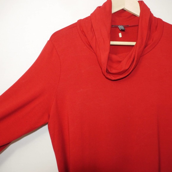 Eileen Fisher Red Turtle Neck Sweater Size M - Picture 6 of 8